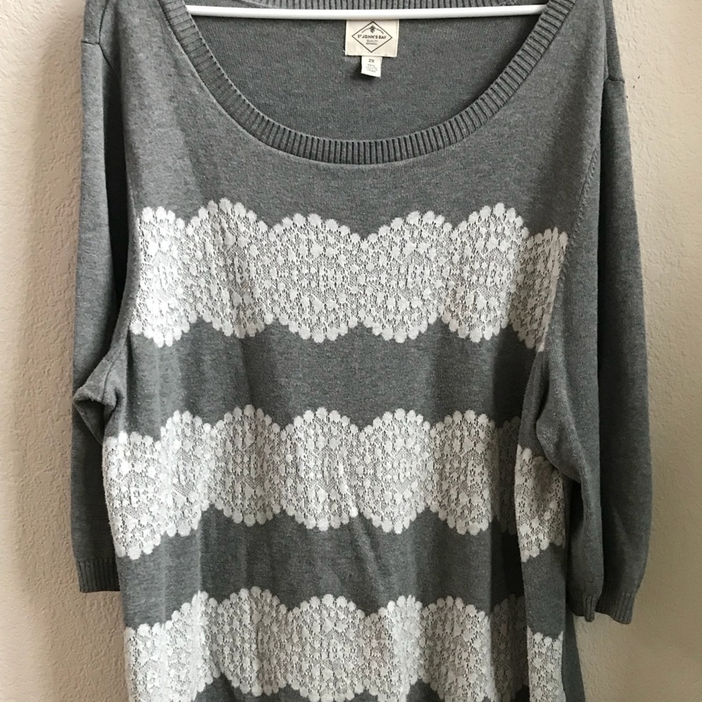 3/4 sleeve Sweater, long tunic length! 2x